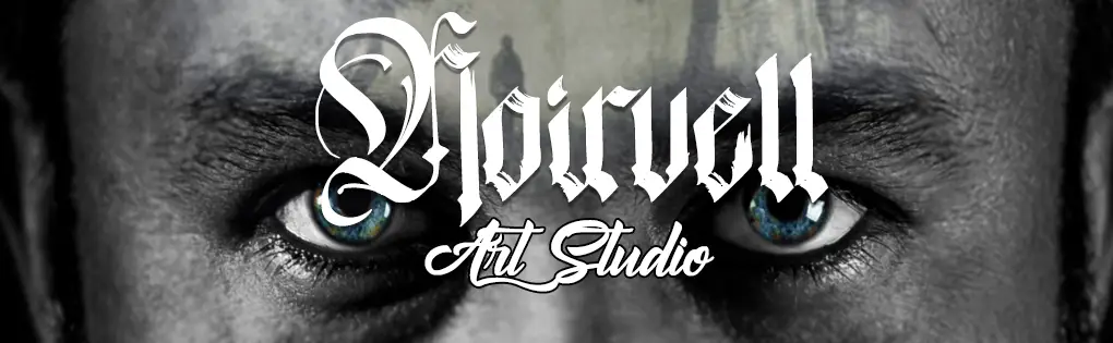 Logo of Noirvell Art Studio, a modern and artistic brand showcasing unique, creative artworks.